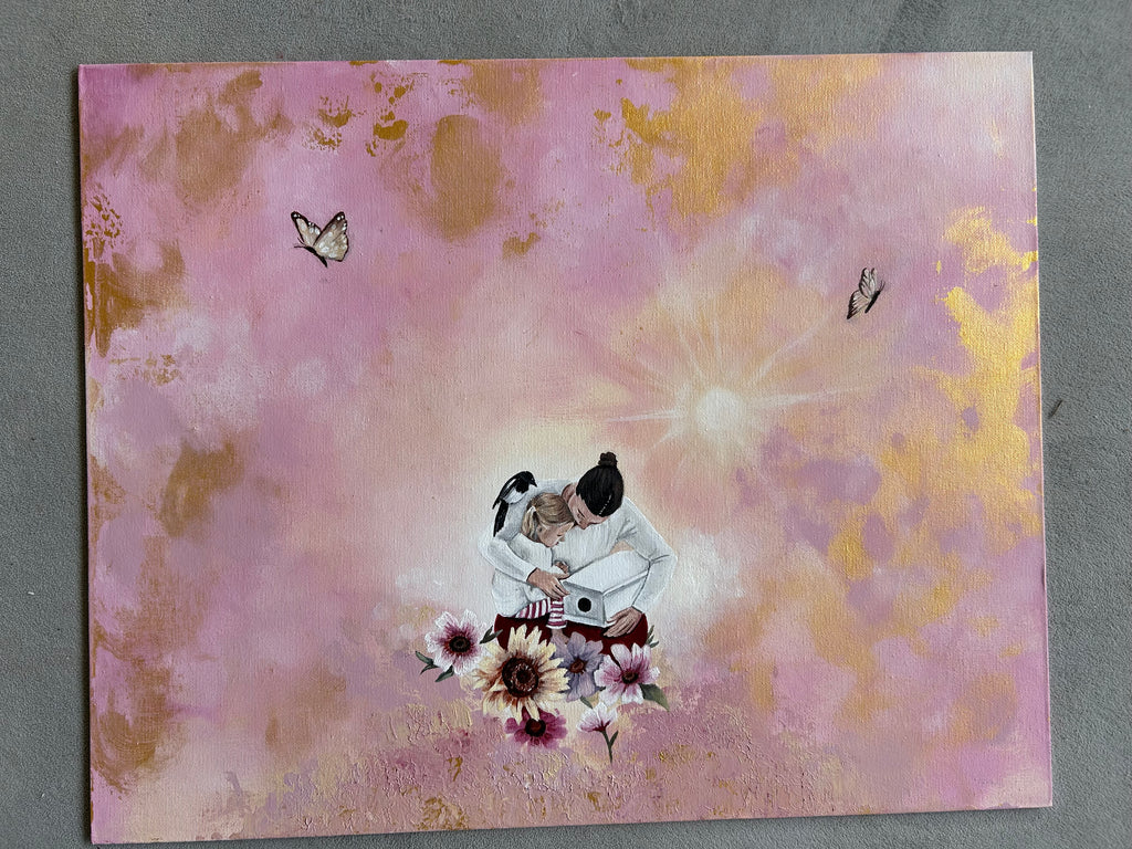 Custom Motherhood Painting on canvas panel