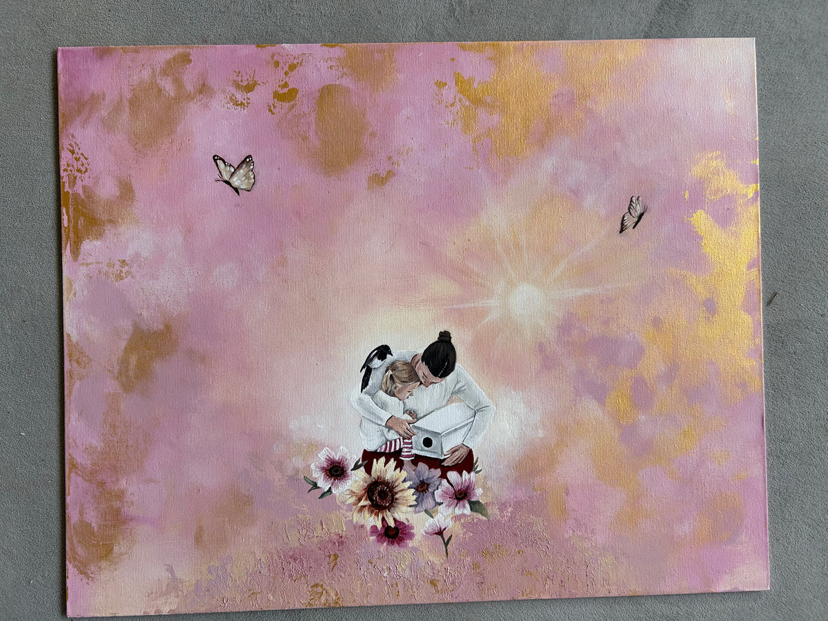Custom Motherhood Painting on canvas panel