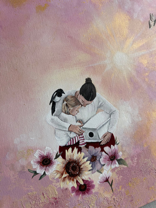 Custom Motherhood Painting on canvas panel