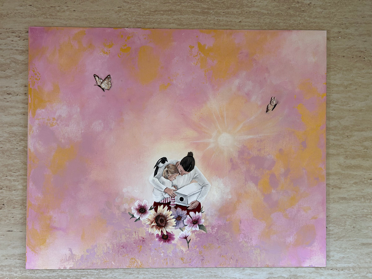 Custom Motherhood Painting on canvas panel