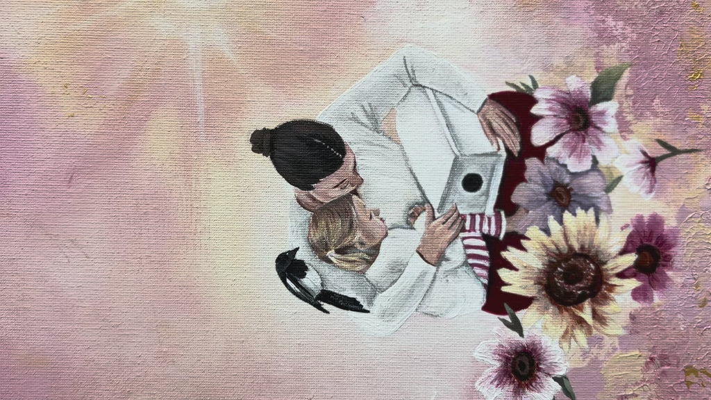 Custom Motherhood Painting on canvas panel