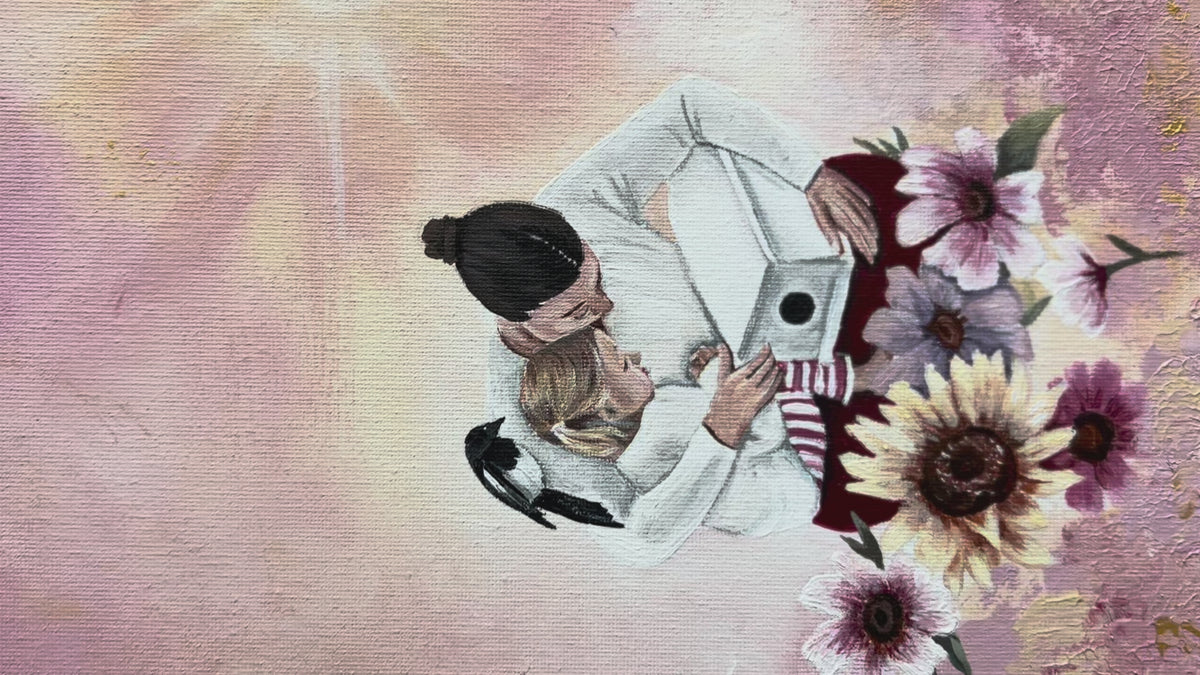 Custom Motherhood Painting on canvas panel